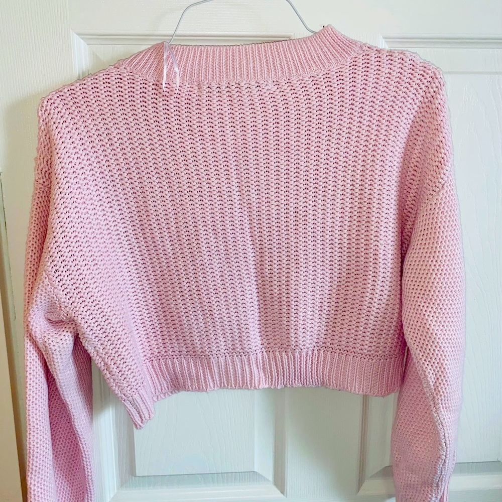 Zara Knit collection baby pink crop top 🔝